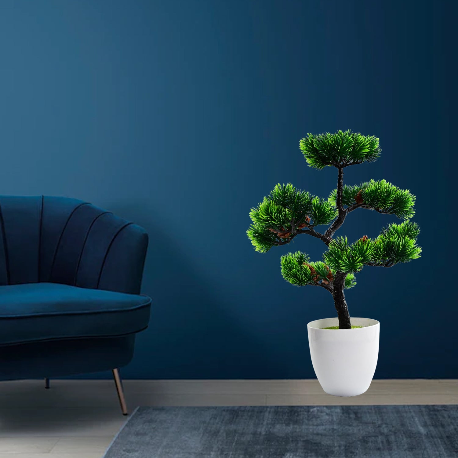 4937 Artificial Potted Plant with Round Pot DeoDap 4937 Artificial Potted Plant with Round Pot DeoDap